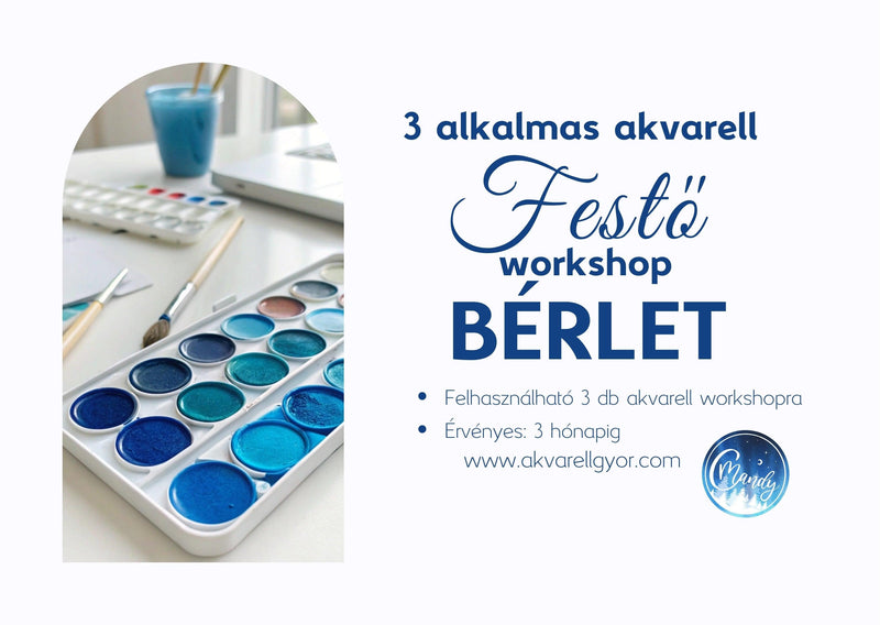 3 alkalmas akvarell workshop bérlet - ydnacydnam