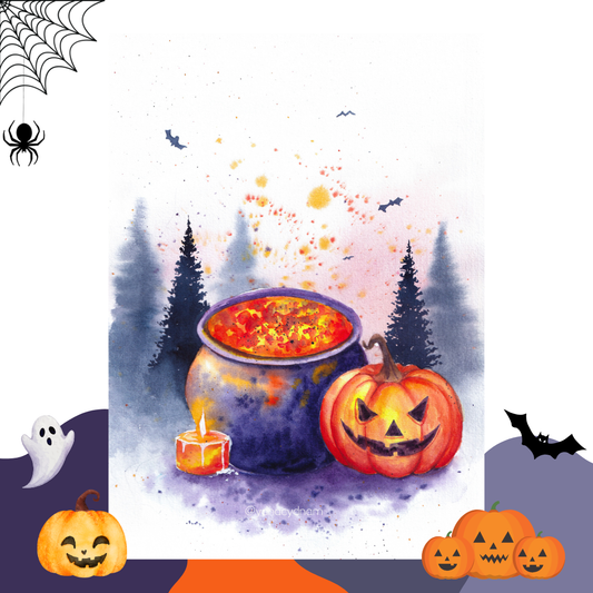 Halloween páros akvarellfestés - kezdő, 2025.10.31. 17:30-20:30