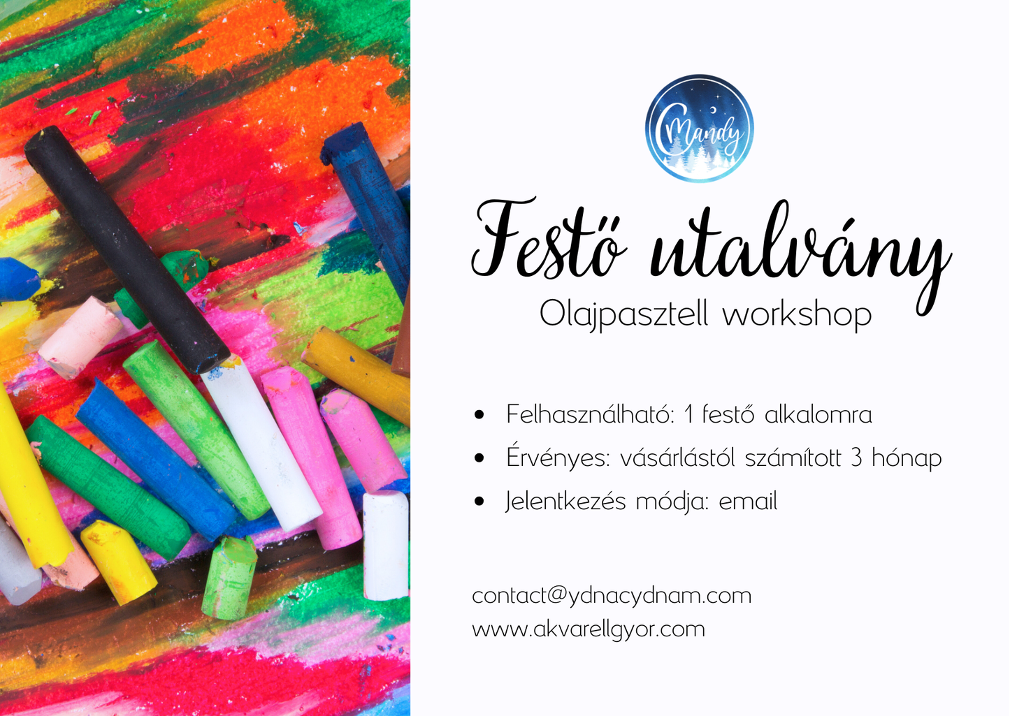 Oil pastel workshop gift certificate