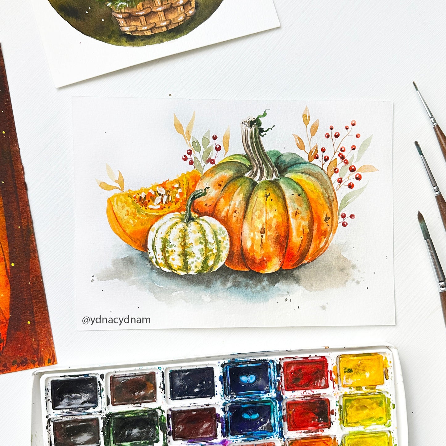 Autumn landscape with fawn watercolor painting - beginner, 2025.09.12. 17:30-20:30