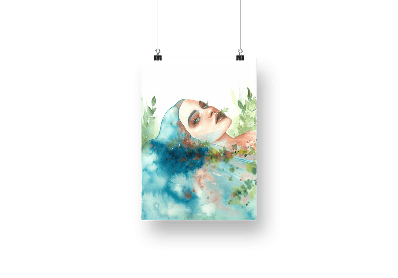 Vízben lebegve - akvarell festmény - ydnacydnam